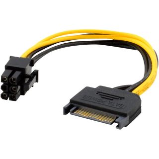 15pin SATA ถึง 6Pin PCIe PCI-E PCI Express Adapter สำหรับการ์ด Jun22 Professional ราคาโรงงาน Drop Shipping