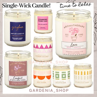 สินค้า Sale🔥เทียนหอม 🏡Bath and body works Single Wick Candles 198 g เทียนหอม Gardenia_Shop