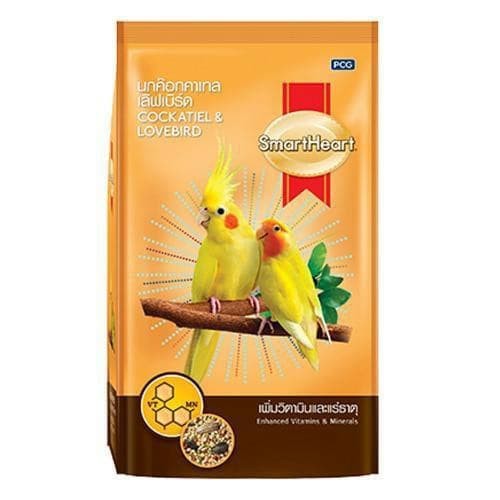 อาหารนก-ค๊อกคาเทล-เลิฟเบิร์ด-สูตเพิ่มวิตามิน-smartheart-cockatiel-lovebird-ขนาด-1-kg