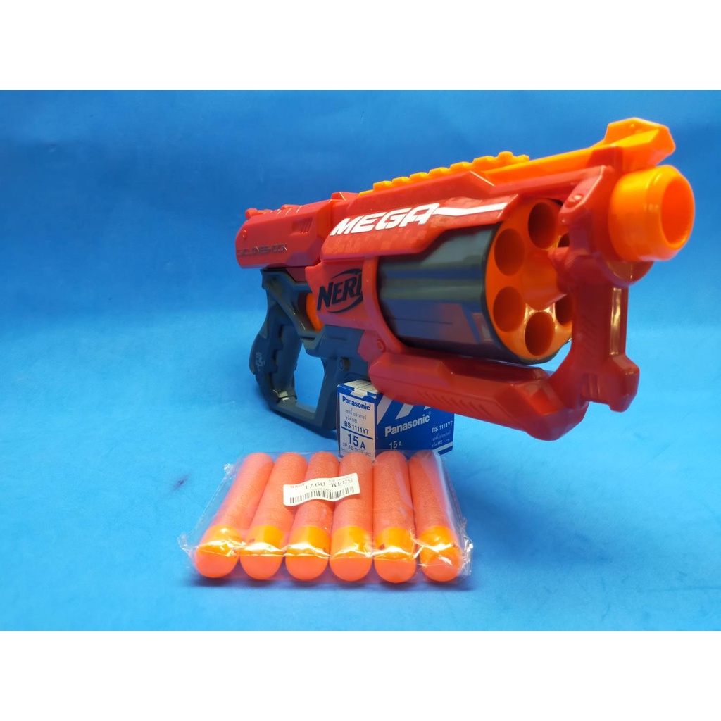 ปืนnerf-mega-cycloneshock-ปืนของเล่น-ปืนเนิร์ฟมือสอง-ของแท้-ไกส้ม-ราคาถูก-ยิงแรง