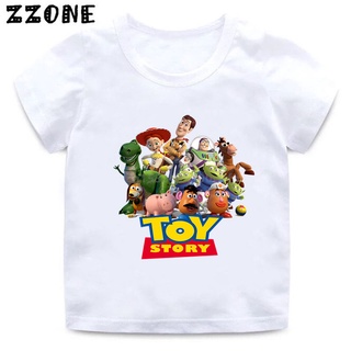 เสื้อยืด พิมพ์ลายกราฟิก Toy Story Buzz Lightyear Woody แฟชั่นฤดูร้อน สําหรับเด็กผู้ชาย ผู้หญิง 2022 ooo5318