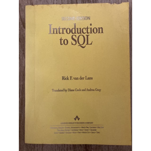 หนังสือมือสอง Textbook ราคาถูก Introduction to SQL (2nd Edition) *ถ่าย ...