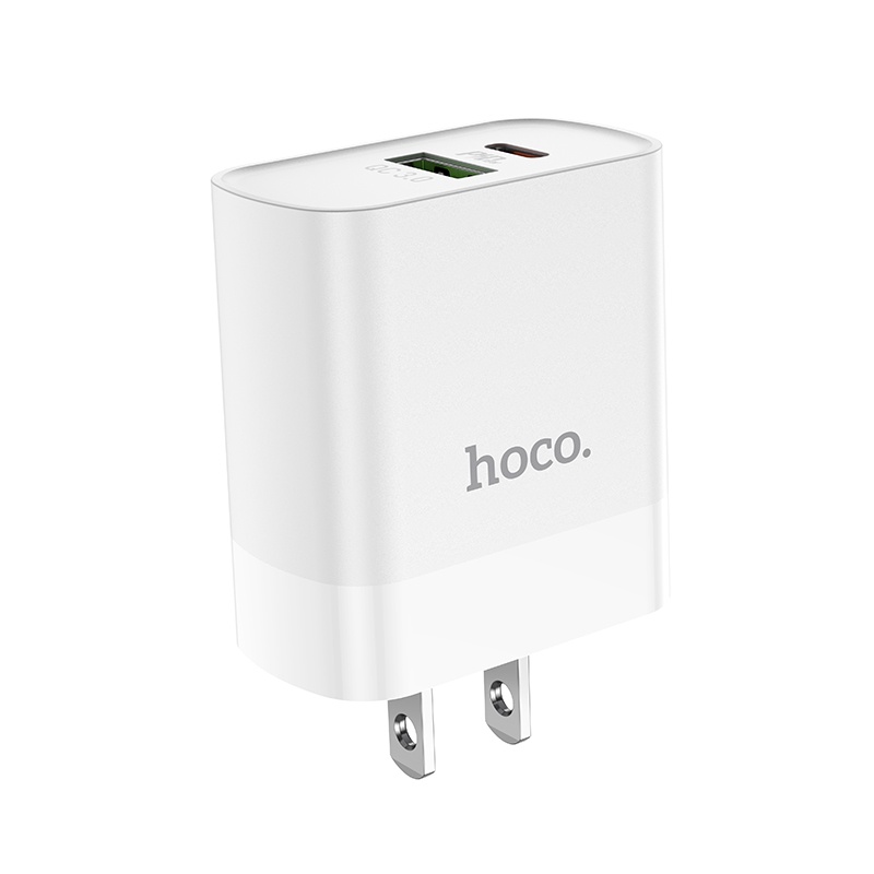 hoco-c80-หัวชาร์จ-ชาร์จเร็ว-20-วัตต์-2-ช่องชาร์จ-type-c-usb-พร้อมสาย-c-to-c-และ-c-to-l-รองรับชาร์จเร็ว-pd-qc3-0