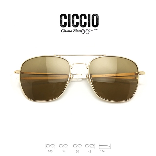 ciccio-ซิคซิโอ-แว่นกันแดดรุ่น-classic-ทรง-ao-เลนส์กระจกแท้