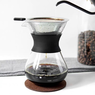 เหยือกดริปกาแฟ ถ้วยดริปกาแฟ 200/400ml กรวยดริปกาแฟ ปกาแฟ เหยือก กรวย โถดริปกาแฟ พร้อมตัวกรองสแตนเลส Coffee Dripper ECM