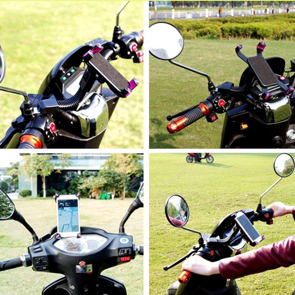 iremax-ที่ยึดโทรศัพท์-ที่วางโทรศัพท์มือถือ-amp-จักรยาน-ยึด-ล็อค-ติดแฮนด์รถมอเตอร์ไซค์-motorcycle-holder-สีดำ