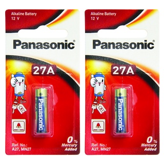 ถ่าน Alkaline รุ่น 27A (panasonic Alkaline 27A 12V.) ของแท้ จำนวน 2ก้อน