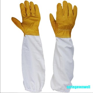 สินค้า [springevenwell] ถุงมือหนังแพะ แบบยาว ระบายอากาศ สําหรับเลี้ยงผึ้ง