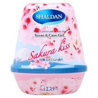 Air freshener AIR REFRESHENER GEL SHALDAN SCENT &amp; CARE 180G SAKURA KISS Air freshener desiccant Home use น้ำหอมปรับอากาศ