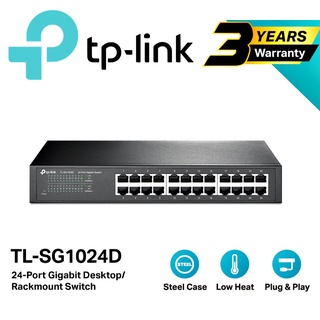 เช็ครีวิวสินค้าSWITCH HUB (สวิตซ์ฮับ) TP-LINK (TL-SG1024D) 24 PORTS GIGABIT PORT 10/100/1000Mbps