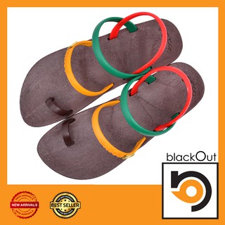 🔰 BlackOut ToeloopSling 🔰 รองเท้าแตะ  รองเท้ายางกันลื่น พื้นโกโก้(หูรุ่ง)