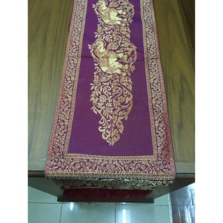 ผ้าคาดเตียง ผ้าคาดโต๊ะ ลายช้าง ขนาด23*200 ซม. Bed/Table runner Elephant design 23*200 cm.