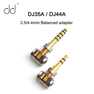 DD DJ35A DJ44A อะแดปเตอร์สมดุล 2.5 4.4 มม. ใช้กับสายหูฟังสมดุล 2.5 มม. (2.5 ถึง 3.5 2.5 ถึง 4.4)