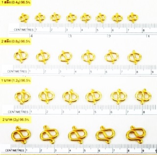 ภาพขนาดย่อของภาพหน้าปกสินค้าตะขอสร้อย ทองคำแท้96.5% มีใบรับประกัน จากร้าน jayongvor บน Shopee