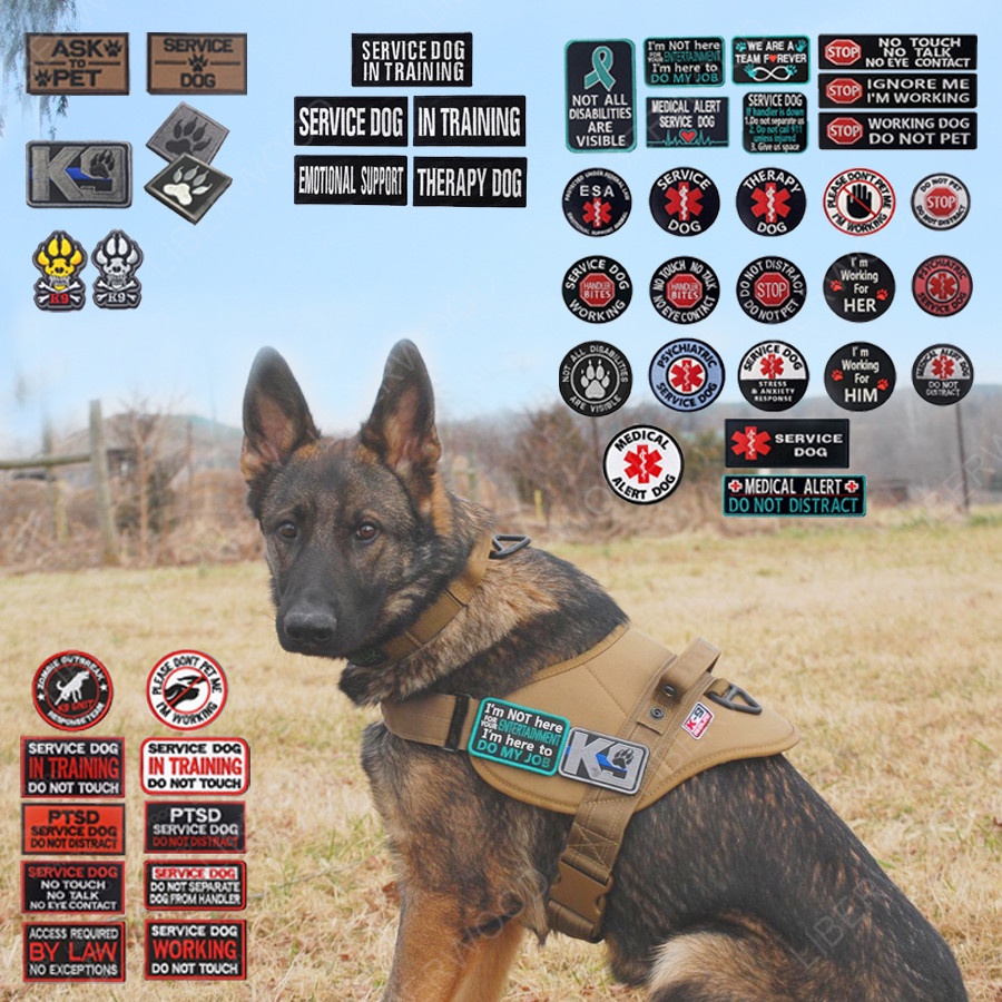 แผ่นแพทช์ตราสัญลักษณ์-k9-k-9-สําหรับฝึกสัตว์เลี้ยง-สุนัข-ตํารวจ-ทหาร