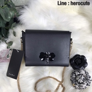 ZARA CRODDBODY BAG WITH BUTTERFLY DETAIL ส่งฟรีEMS