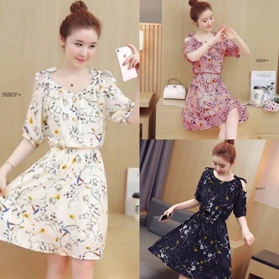 ak-3680-mini-dress-ลายดอกไม้