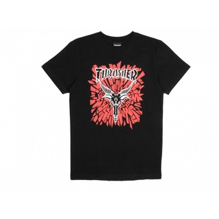 [S-5XL]ค่าสัมบูรณ์SLUM LTD - THRASHER SKATE GOAT BREAK S/S T-SHIRT BlackถูกสุดๆS-3XLยืด.สบาย.รัก