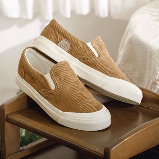 สินค้า BIKK - รองเท้าผ้าใบ รุ่น \"Grow\" Brown Size 36-45 Corduroy Slip-On Sneakers / รองเท้าผู้หญิง / รองเท้าผู้ชาย / รองเท้า