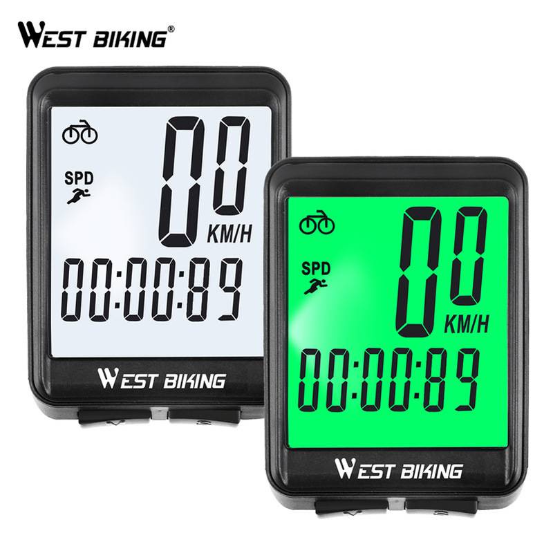 WEST BIKING Speedometer Mountain Bike Computer Wired Odometer Waterproof Backlight Speedometer