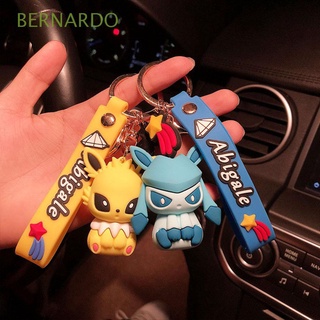 BERNARDO Car Keychain Eevee Keychain Kids Toys Pikachu Action Figure Pokemon Keychain Model Dolls Figure Keyring Kawaii Gift Cartoon PVC Anime Figure Pikachu Dolls