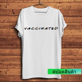 เสื้อยืด พิมพ์ลายตัวอักษร Have Been Vaccinated สีขาว สไตล์สตรีท สําหรับผู้ชาย
