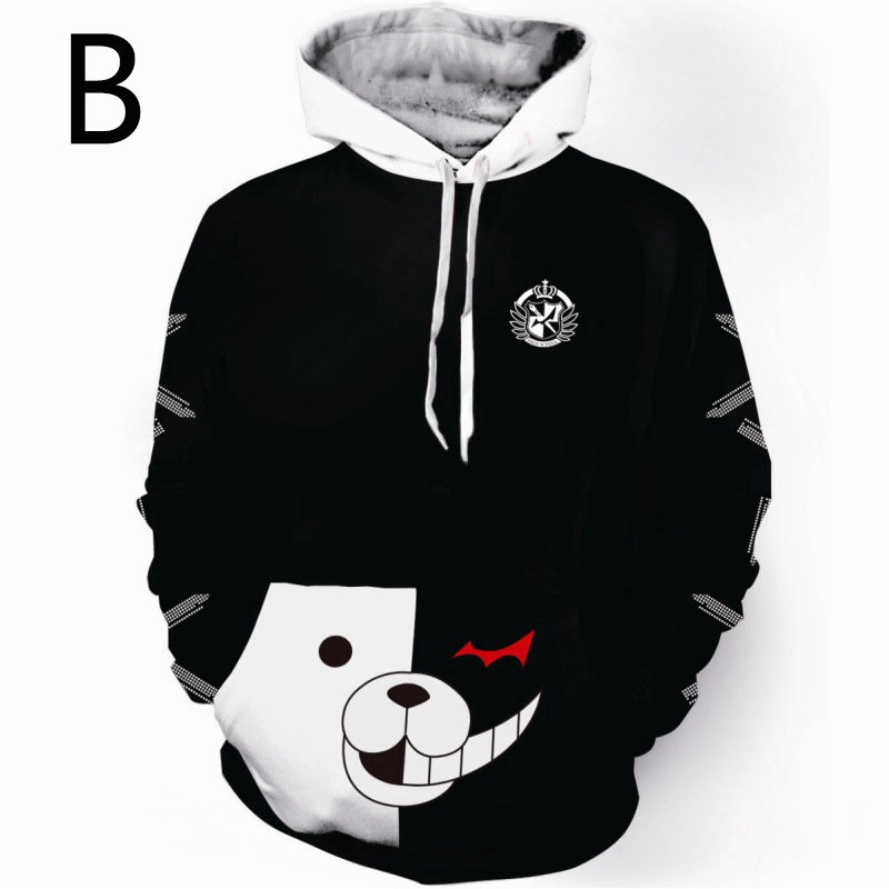 เสื้อสเวตเตอร์ส-ําหรับผู้ชายแขนยาวมีฮู้ดพิมพ์ลาย-monokuma-bear-3d