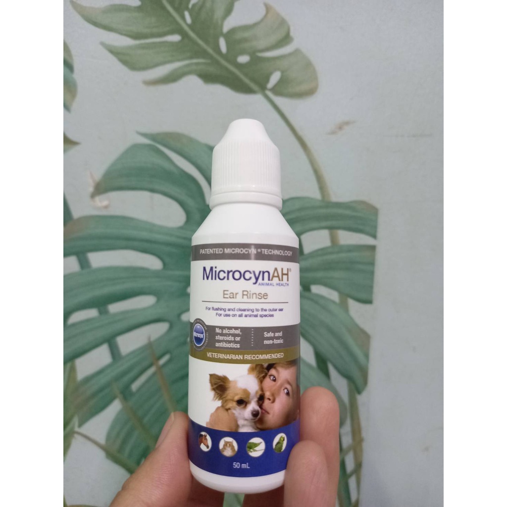 Microcyn AH Ear Rinse 50 ml. ผลิตภัณฑ์ทำความสะอาดหู สัตว์ เลี้ยง ...