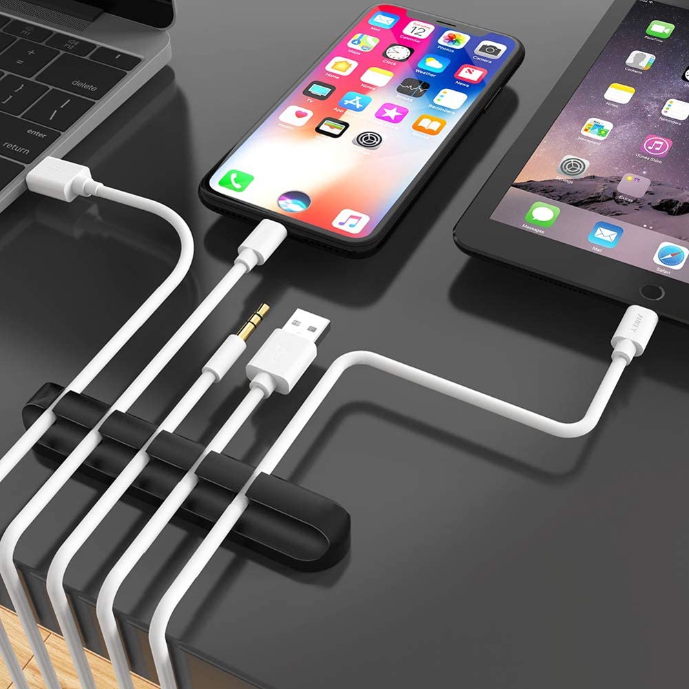 silicone-usb-cable-organizer-stand-desk-tidy-management-clip-mouse-keyboard-stand-headphone-cable-organizer