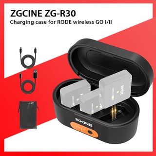 สินค้า Zgcine ZG-R30 กล่องเคสชาร์จแบตเตอรี่ในตัว แบบพกพา ชาร์จเร็ว สําหรับไมโครโฟน Rode Wireless GO I II พร้อมแบตเตอรี่ในตัว 3400mAh