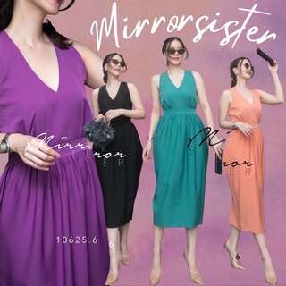 Code : 10625.6 เดรสทรงสวยออกงานสีเขียว เดรสสีม่วง  งานป้าย Mirrorsister