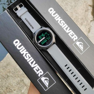 Quiksilver นาฬิกาข้อมือดิจิทัล สายยาง Led กันน้ํา สําหรับผู้ชาย และผู้หญิง