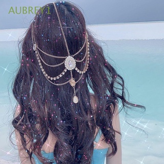 Aubrey1 ที่คาดผม ประดับคริสตัล หลากสี หรูหรา สไตล์โบฮีเมียน สําหรับผู้หญิง