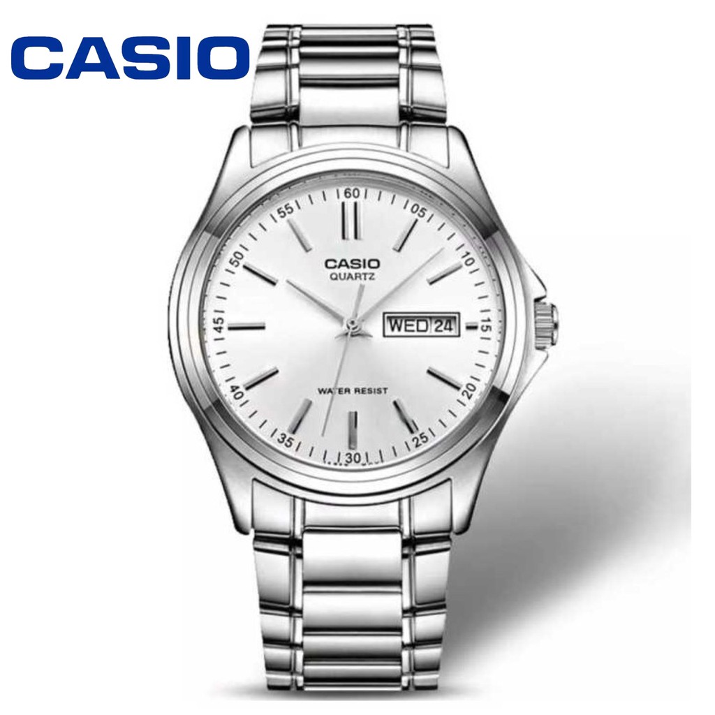 ภาพหน้าปกสินค้า100%Casio รุ่น MTP-1239D-7ADF นาฬิกาผู้ชายสายแสตนเลส หน้าปัดสีเงิน มั่นใจ ของแท้