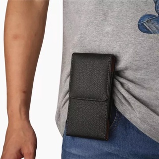 กระเป๋าใส่มือถือคาดเอว สีดำ ขนาด 5.8-6.3นิ้ว ซองเคสหนัง ซองหนัง เคสซองหนัง แบบกระเป๋า เหน็บเข็มขัด เหน็บเอว ซองใส่มือถือ