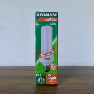 SYLVANIA  หลอดตะเกียบ หลอดประหยัดไฟ 26W ขั้วE27 / MINI-LYNX T LONG LIFE 3U 827 สีวอร์มไวท์ (เหลือง)