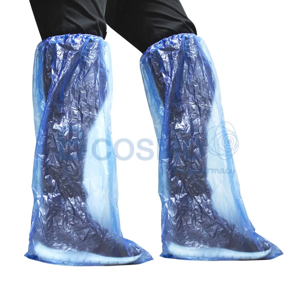 ภาพหน้าปกสินค้าพร้อมส่ง   ถุงคลุมรองเท้า ถุงคลุมขา ถุงคลุมรองเท้ากันฝน พลาสติก สีฟ้า Leg Cover จากร้าน clinichub บน Shopee