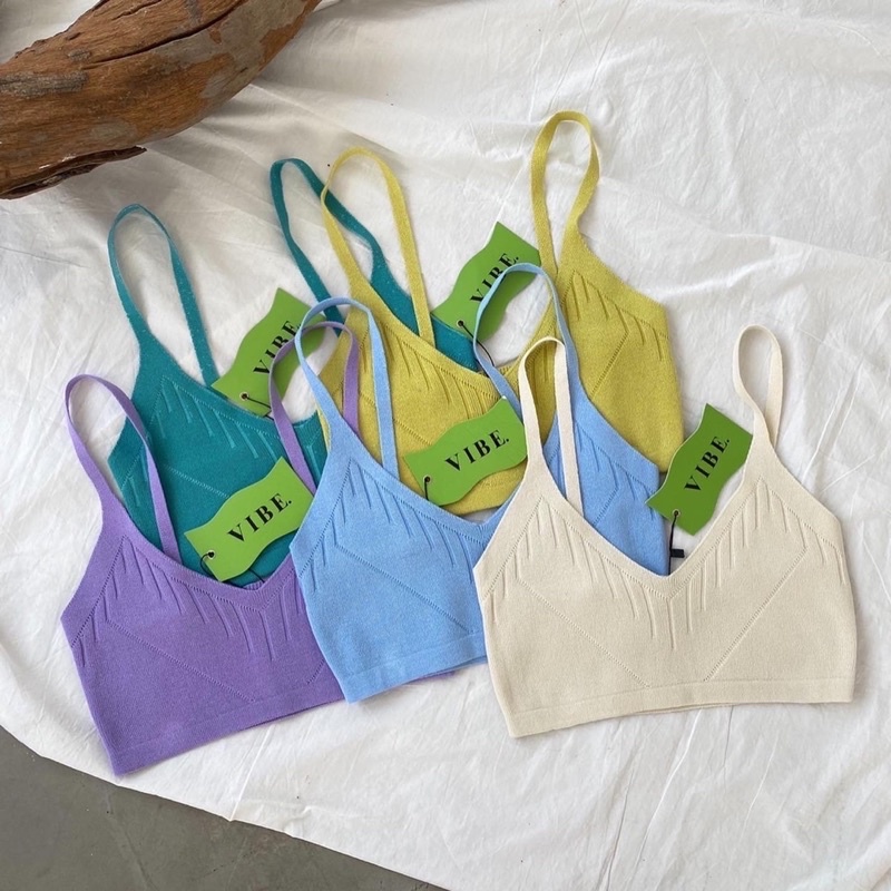 Ava Knit Bra ครอปบรา ไหมพรม | Shopee Thailand