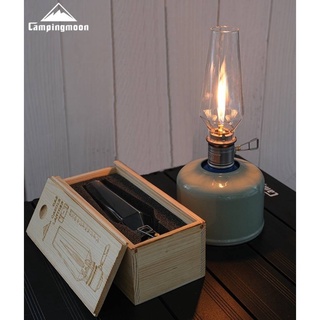 Campingmoon ตะเกียงเปลวเทียน T-1 Candle Lantern ตะเกียงแก๊ส พร้อมเคสจัดเก็บ คลาสสิก สวยงาม รุ่นยอดฮิต(adcamp)