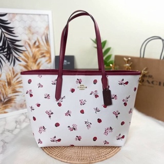 COACH (C7272) CITY TOTE WITH LADYBUG FLORAL PRINT