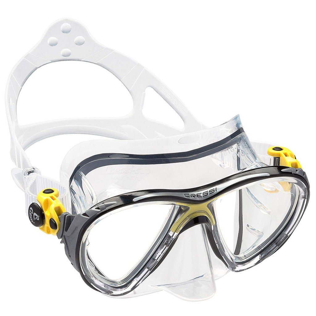 cressi-big-eyes-evolution-mask-clear-frame-หน้ากากดำน้ำ-สำหรับผู้ใหญ่-อุปกรณ์ดำน้ำ