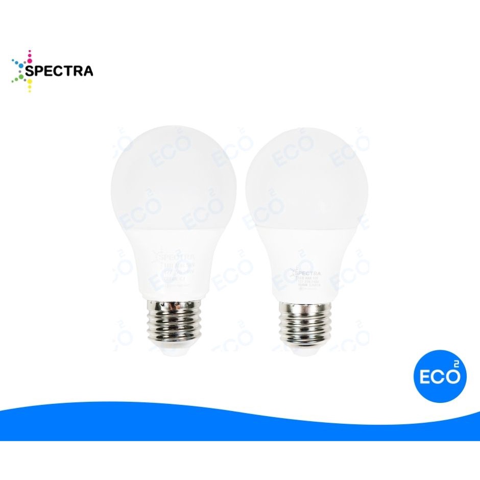 ยกแพ็ค-6-ชิ้น-spectra-หลอดไฟ-led-bulb-ขนาด-9w-แสงสีขาว-6500k-ขั้วเกลียว-e27-ใช้งานไฟบ้าน-ac220v-240v