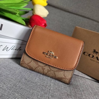 COACH F87589 SMALL WALLET IN SIGNATURE CANVAS