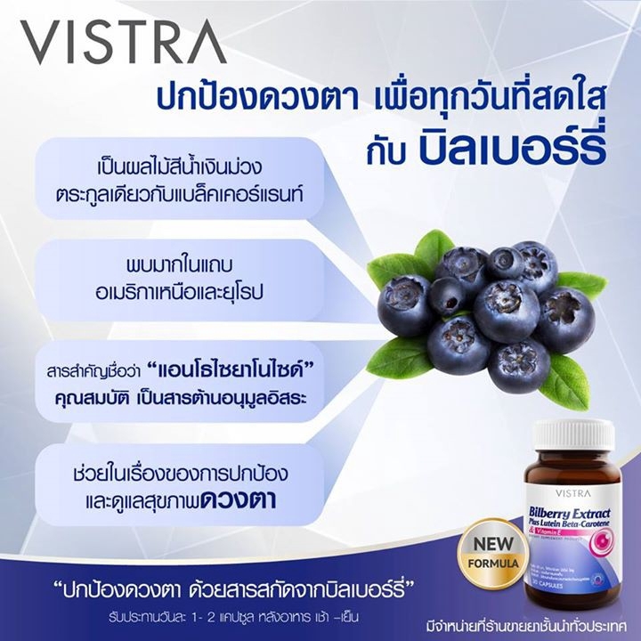 ภาพสินค้าVistra Bilberry extract 30 capsules จากร้าน tkpharmacy บน Shopee ภาพที่ 4