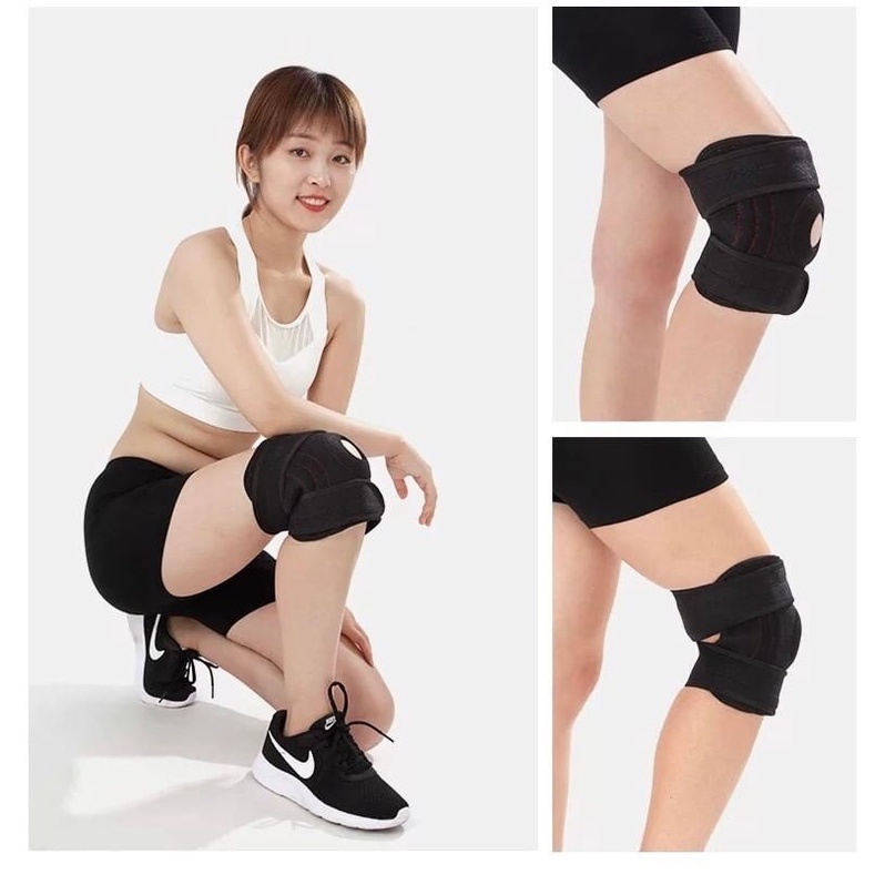 ผ้าพยุงเข่า-wbs-knee-support-ผ้าพยุงเข่ารุ่นเสริมสปริง-อุปกรณ์พยุงเข่าเสริมแกนสปริง-สายรัดกระชับ