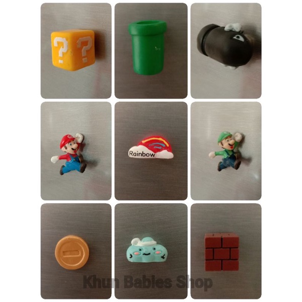 ซุปเปอร์มาริโอ้แม่เหล็กติดตู้เย็น-3d-ขายแยกชิ้น-mario-magnet