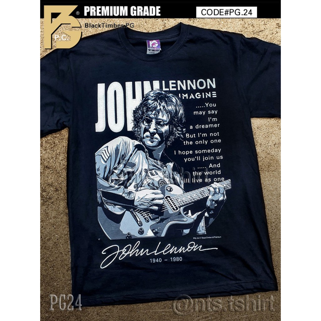 pg-24-john-lennon-imagine-เสื้อยืด-ลายหนัง-สกรีนลายอย่างดี-ผ้าหนานุ่ม-ไม่หดไม่ย้วย-bt-black-timber-s-m-l-xl-xxl