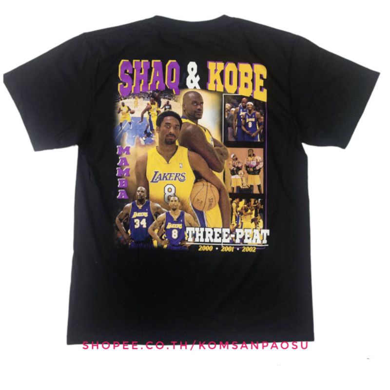 ผ้าฝ้าย-100-cottonเสื้อยืด-kobe-bryant-la-lakers-basketball-sizes-5xl