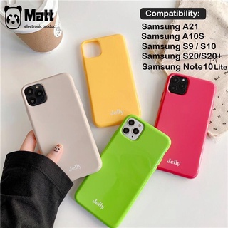 matt【READY STOCK】Jelly เคสสี TPU หลังเงา for Samsung A21/A10S/S9/S10/S20/S20+/Note10 Lite