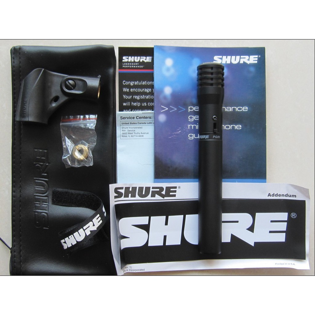 SHURE PG81-XLR เครื่องดนตรีไมโครโฟน | Shopee Thailand